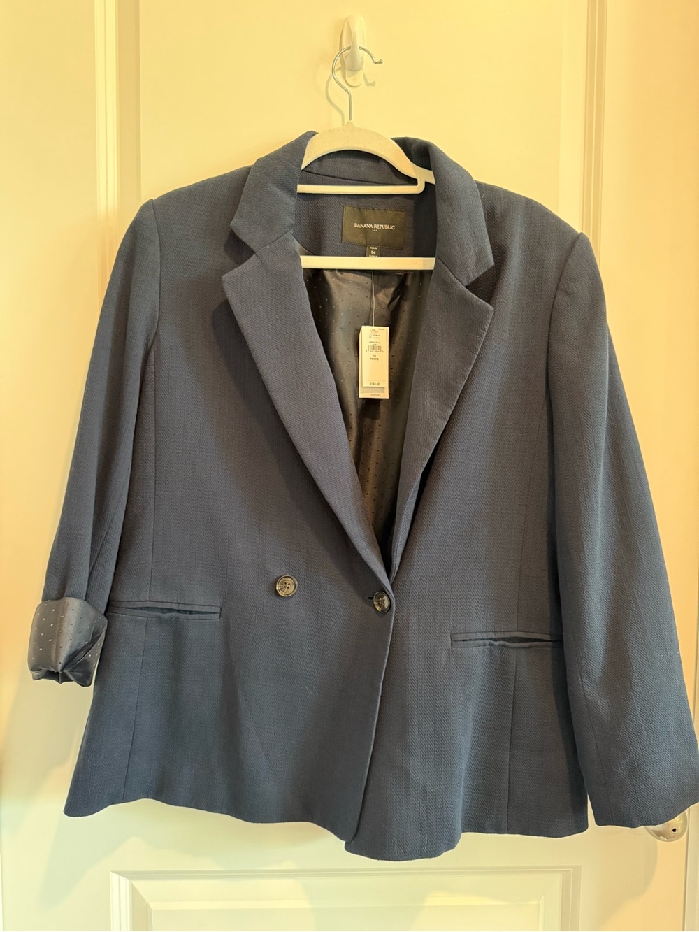 Banana Republic Dark Blue Double-Button Blazer